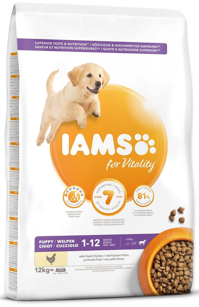 IAMS Dog Puppy Large Chicken 12 kg