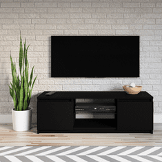 3E 3xE living.com Moderní TV stolek Demi 140 cm, černá