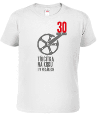 Hobbytriko Pánské tričko pro cyklistu - Třicítka na krku Barva: Bílá (00), Velikost: 2XL