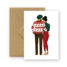 Decor By Glassor Vánoční přání se zamilovaným párem