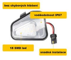 SEFIS LED osvětlení pod zrcátka VW Passat B7 EOS CC Scirocco MK3 Jetta MK6 