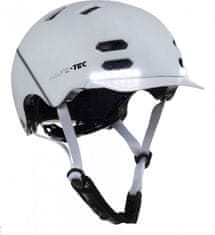 4DAVE SAFE-TEC Chytrá Bluetooth helma/ SK8 White S