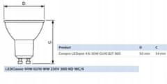 Philips LED HALOGEN GU10 4,6W 50W PHILIPS 2700K 36 žárovka