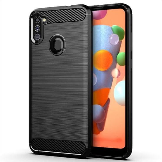 FORCELL Obal / kryt na SAMSUNG Galaxy A11 černý Forcell CARBON