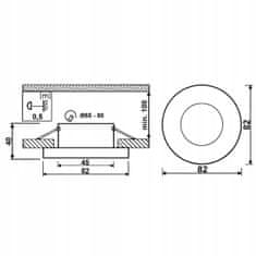 LUMILED Svítidlo do koupelny SET LUMINAIRE + LED GU10 6W