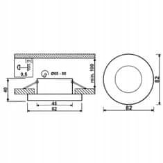 LUMILED Sada HERMETIC LUMINAIRES + LED GU10 3W ZÁSUVKA