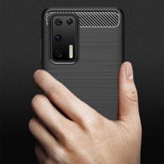 FORCELL Obal / kryt na Huawei P40 Pro černý - Forcell Carbon Case