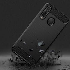 FORCELL Obal / kryt na Samsung Galaxy A20S černý - Forcell CARBON Case