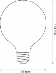 Basic FILAMENT LED G95 E27 4W POLUX 2200K 360 ° žárovka