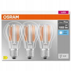 Osram 3x E27 7,5W LED žárovka = 75W 4000K OSRAM FILAMENT