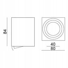 LUMILED Přisazené svítidlo LED GU10 AMAT-M 84mm Čtvercové Bílé