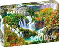 ENJOY Puzzle Plitvické vodopády na podzim 1000 dílků