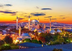 ENJOY Puzzle Hagia Sofia při západu slunce, Istanbul 1000 dílků