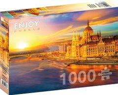 ENJOY Puzzle Maďarský parlament při západu slunce, Budapešť 1000 dílků