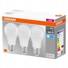 Osram 3x LED žárovka E27 A60 8,5W = 60W 806lm 4000K Neutrálni bílá 300°