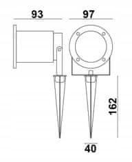 LUMILED LED zahradní lampa GU10 IP65 SEALED 1m kabel