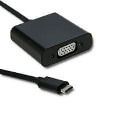 Qoltec Adaptér USB 3.1 typ C samec VGA samice | 1080P | 23 cm