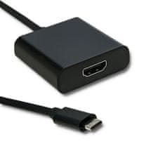 Qoltec Adaptér USB Type C samec / HDMI samice | 4K | 23cm