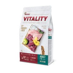 Akinu Akinu VITALITY pes dospělý střední - kuře a hovězí 3kg