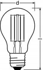 Osram LED FILAMENT E27 8W = 75W A60 2700K žárovka OSRAM