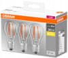 Sada 3x LED žárovky E27 7W = 60W FILAMENT OSRAM