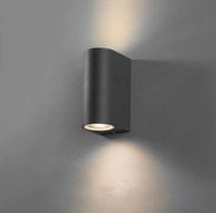 American Vintage Venkovní zahradní nástěnná LED lampa 2xGU10 BOSTON GREY