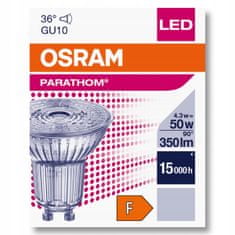 OSRAM DE LED GU10 4,3W = 50W 350lm 4000K 36° OSRAM