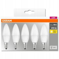 Osram LED žárovka E14 CANDLE 5,7W 40W 2700K OSRAM 5PAK