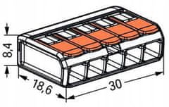 10x KONEKTOR WAGO 221-415 RYCHLOSPOJKA 5x0,2-4mm