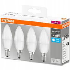 Osram LED žárovka E14 SVÍČKY 5,7W = 40W 4000K OSRAM 4PAK