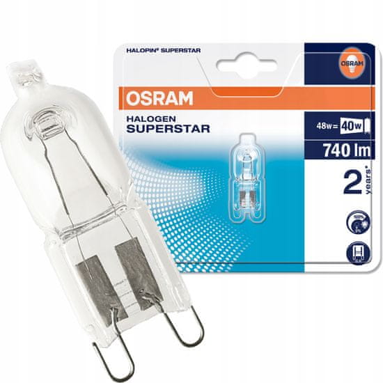 Osram Halogenová žárovka CAPSULE G9 48W 2800K OSRAM