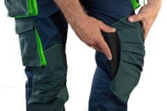 NEO TOOLS Pracovní kalhoty premium, modro-zelené, Velikost L/52