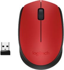 Logitech Wireless Mouse M171, červená (910-004641)