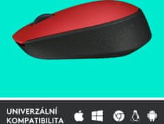 Logitech Wireless Mouse M171, červená (910-004641)