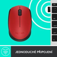 Logitech Wireless Mouse M171, červená (910-004641)