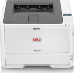 OKI B412dn A4, čb, 1200x1200, 33 ppm, USB 2.0,PCL6, duplex, síť