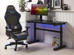 Beliani Herní stůl RGB LED ručně nastavitelný 120 x 60 cm černý DURBIN