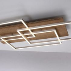 PAUL NEUHAUS PAUL NEUHAUS LED stropní svítidlo, dřevo, CCT, dálkový ovladač, do interiéru 2700-5000K