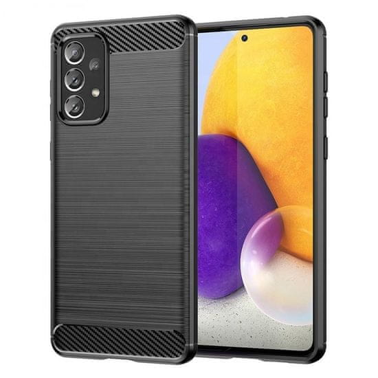 FORCELL Obal / kryt na Samsung Galaxy A72 5G / LTE černý - Forcell Carbon