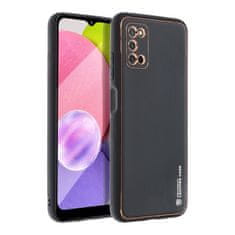 FORCELL Obal / kryt na Samsung Galaxy A03S černý - Forcell LEATHER