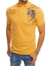 Dstreet Pánské tričko s límečkem Nensi žlutá XXL