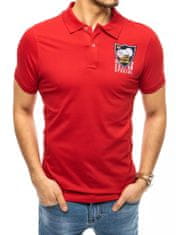 Dstreet Pánské polo tričko s výšivkou Pratap červená XXL