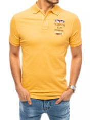 Dstreet Pánské polo tričko s výšivkou Bernice žlutá XXL