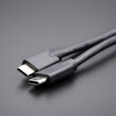 Qoltec USB 3.1 typ C samec | USB 3.1 typ C samec | 2,5 m | Černá