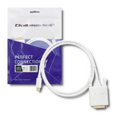 Qoltec USB 3.1 typ C samec / DVI samec | 4K | Alternativní režim | 1m kabel