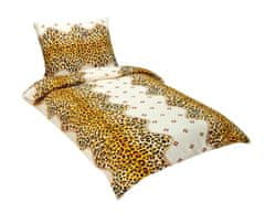 Bellatex Povlečení krepové - 140x220, 70x90 cm - Leopard vzor