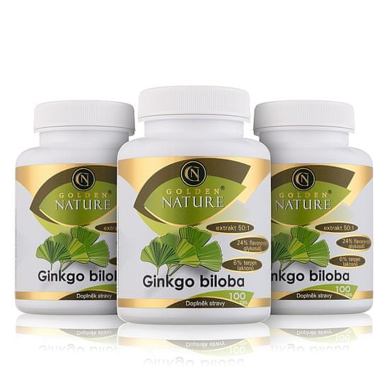 Golden Nature 2+1 Ginkgo Biloba extrakt 50:1 60mg 300 cps.