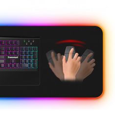 Greatstore Spire luminous velká herní RGB podložka pod myš pro hráče černá