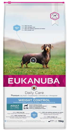 Eukanuba Adult Small & Medium Breed Weight Control 15 kg