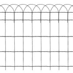 Vidaxl Zahradní plot práškované železo 10 x 0,65 m